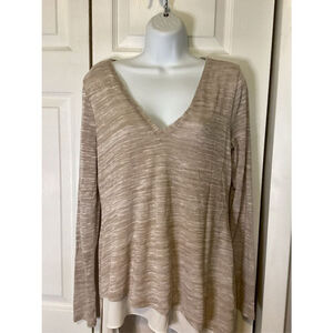 White House Black Market Tan Shirt